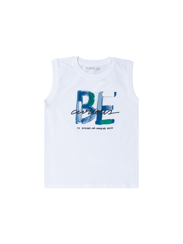 Baby Boy's Sleeveless T-Shirt - White