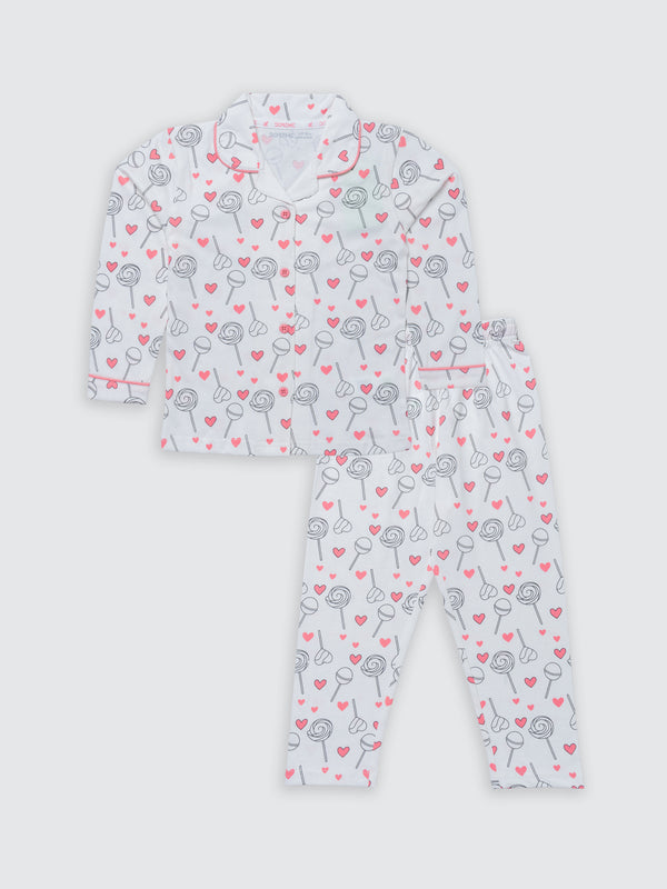 Girls Pyjama Set - Cotton Pink