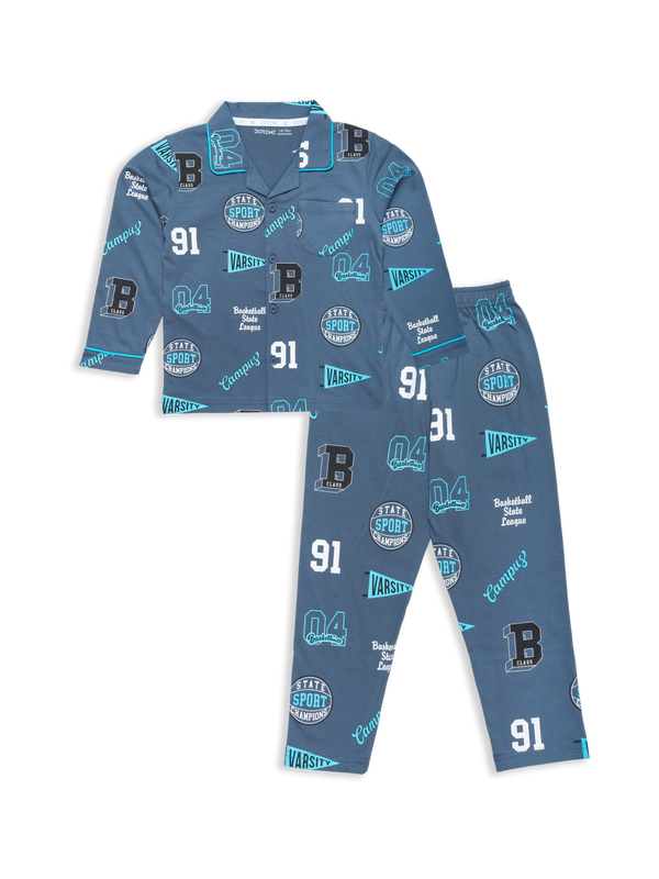 Boy's Pyjama Set - Whale Biue