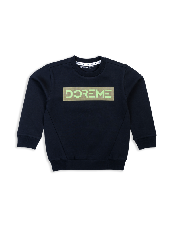 Boys DOREME Print Sweatshirt - Space Navy