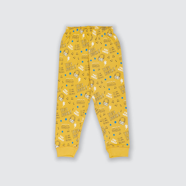 Boy's Essential All Over Print Joggers - Ocher