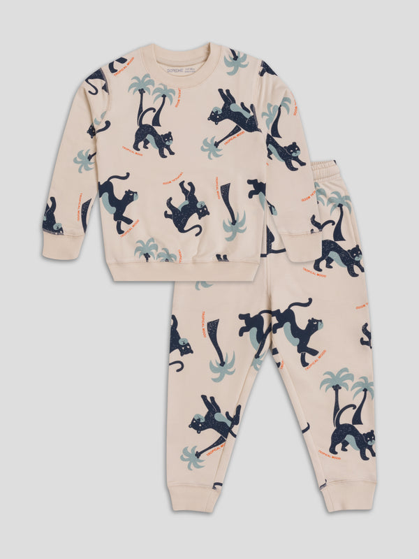 Baby Boy's Apex Co-Ord Set - Cat Print