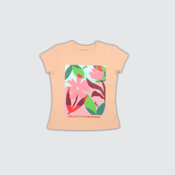 Girls T-Shirt - Paris Peach