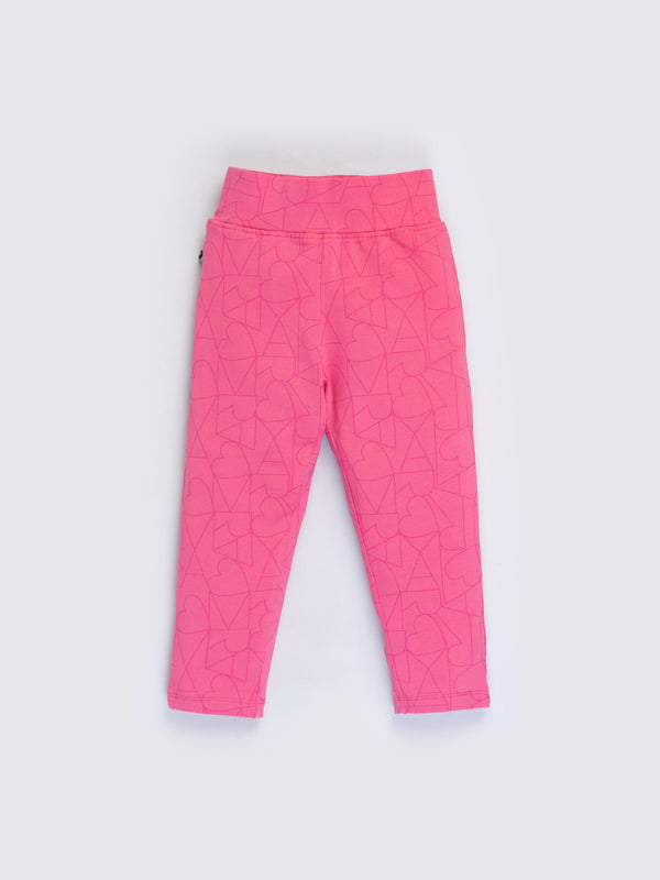 Girl's Stretch Yoga Pants - Bright Rose