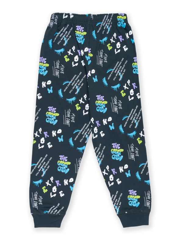 Boy's Essential All Over Print Joggers - Duck Green