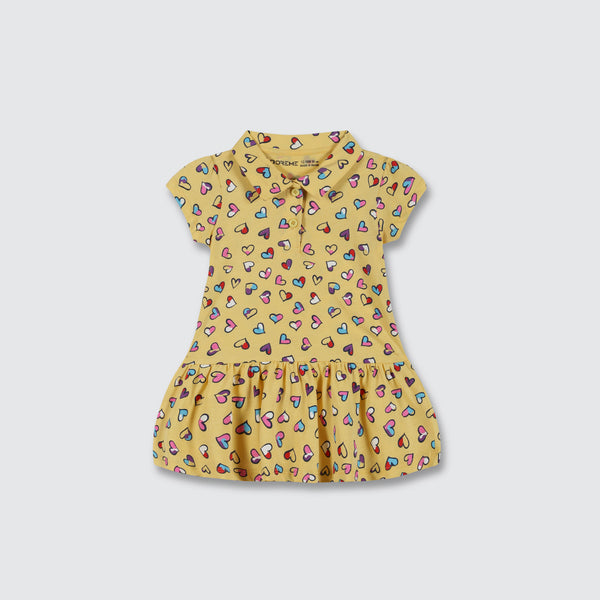 Baby Girl's Polo Dress - Tuscan Yellow