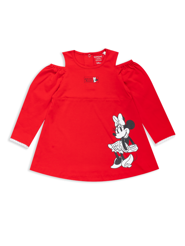 Disney Baby Girl's Stretch Dress - Scarlet Red