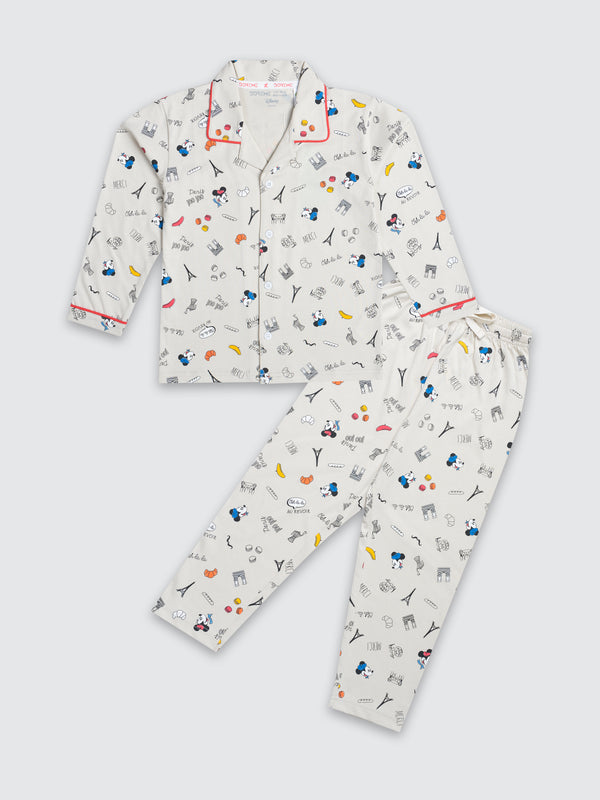 Disney Boy's Pyjama Set - Fog Grey