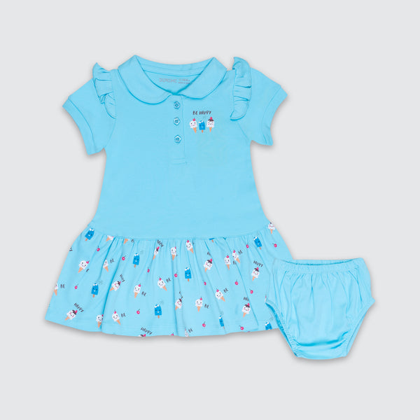 Baby Girl's Premier Dress - Coral Blue