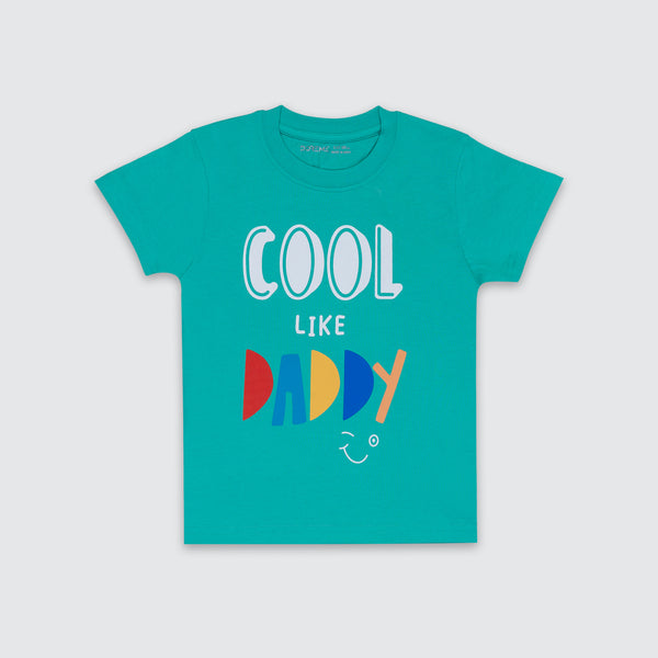 Newborn Printed T-shirt - Cool Green