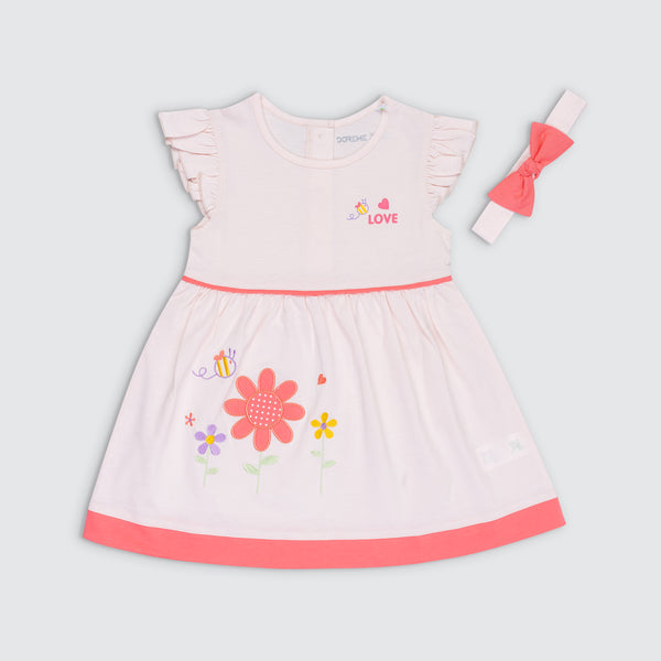 Newborn Versatile Floral Dress - Floral Peach