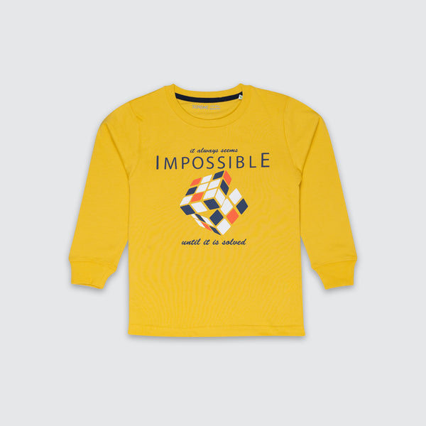 Boys Rib T-Shirt - Mimosha Yellow