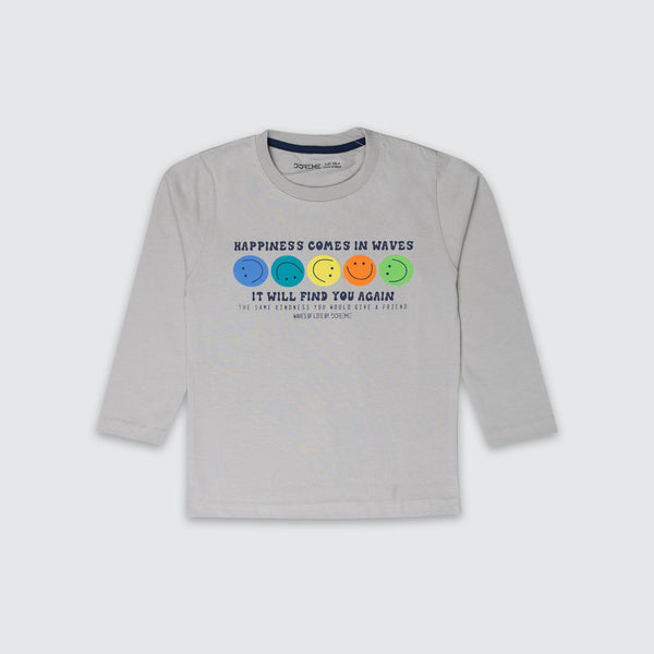 Baby Boys Long Sleeve T-Shirt - Sand Grey