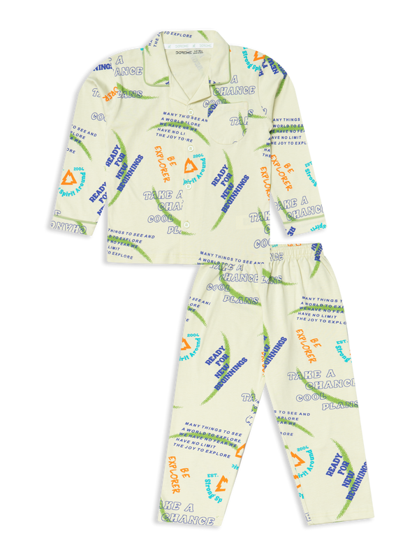 Boy's Pyjama Set - Frog Green