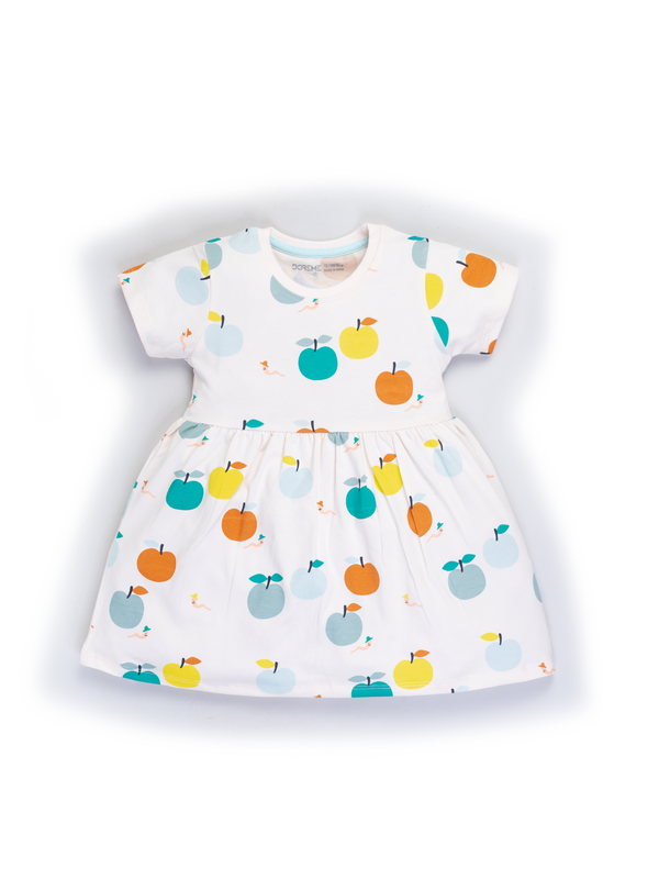 Baby Girl's Stretch All Over Print Dress - Apple Print