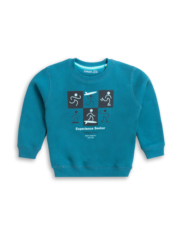 Boys Printed Sweatshirt - Team Blue