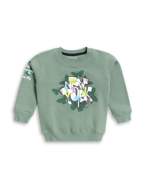 Girl's Fleece Sweatshirt  - Tour Green