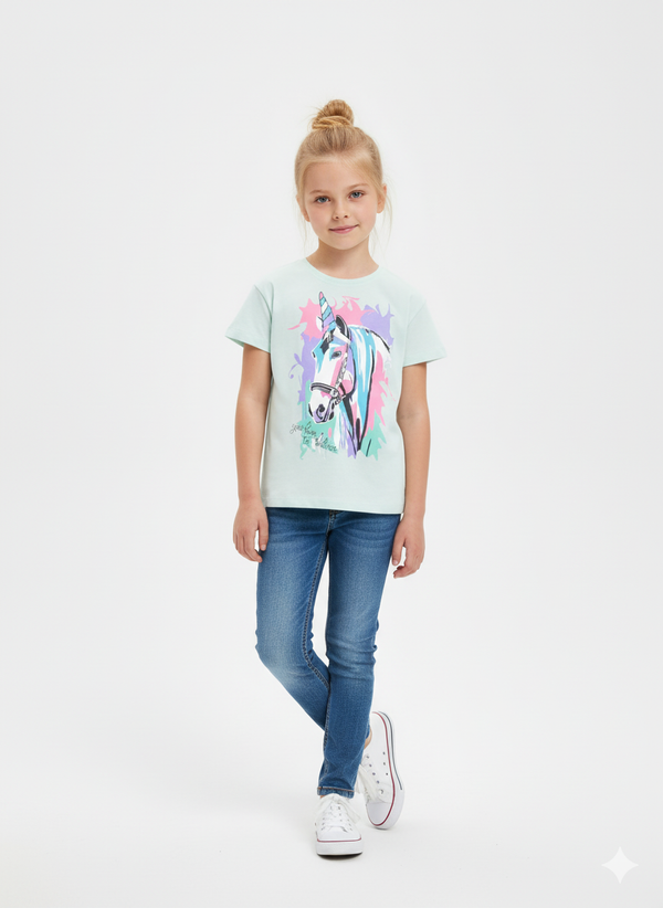Girl's Versatile T-Shirt - Summer Mint