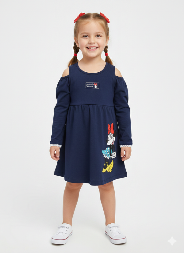 Disney Baby Girl's Stretch Dress - Blue Berry