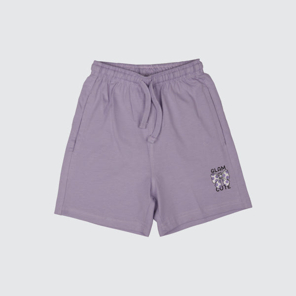 Girls  Shorts - Floral Lilac