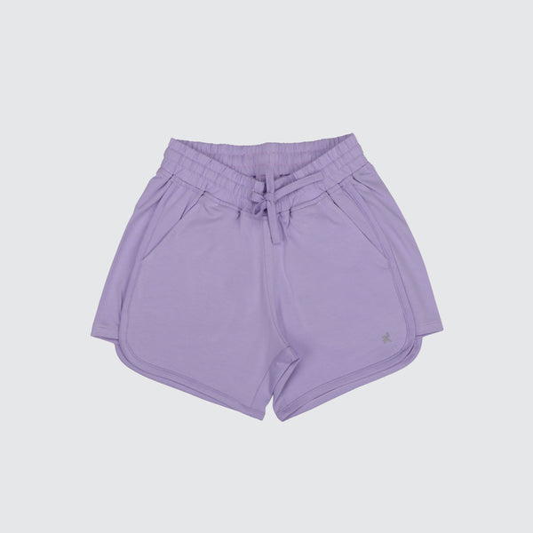 Girls Stretch Solid Shorts - Opera Mouve