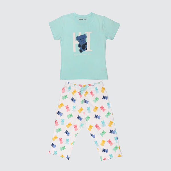 Girls Capri Set - Blue