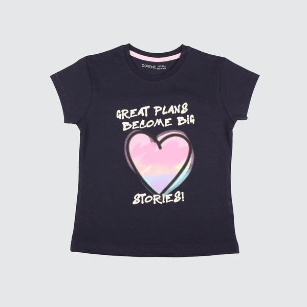 Girls T-Shirt - Prussian Blue