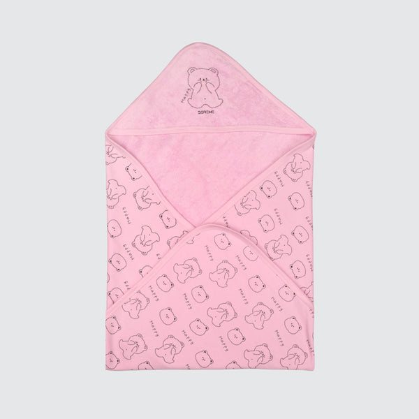 Hooded Towel Sheet - Carnation Pink