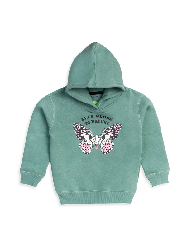 Baby Girls Hoodie - Kelp Green