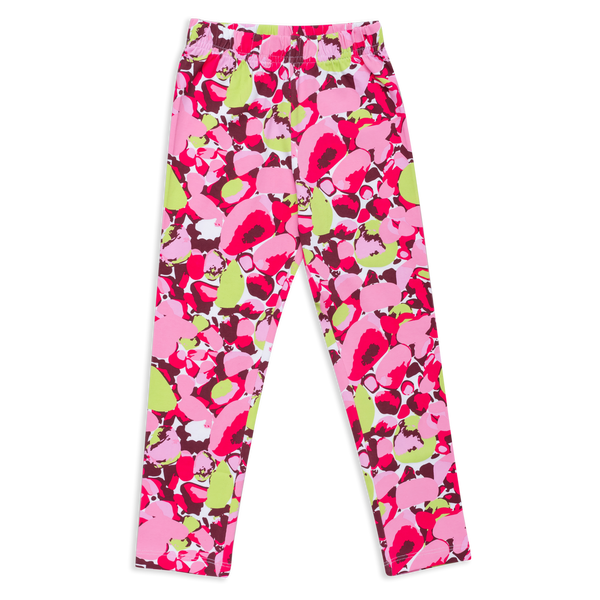 Girl's All Over Print Leggings - White