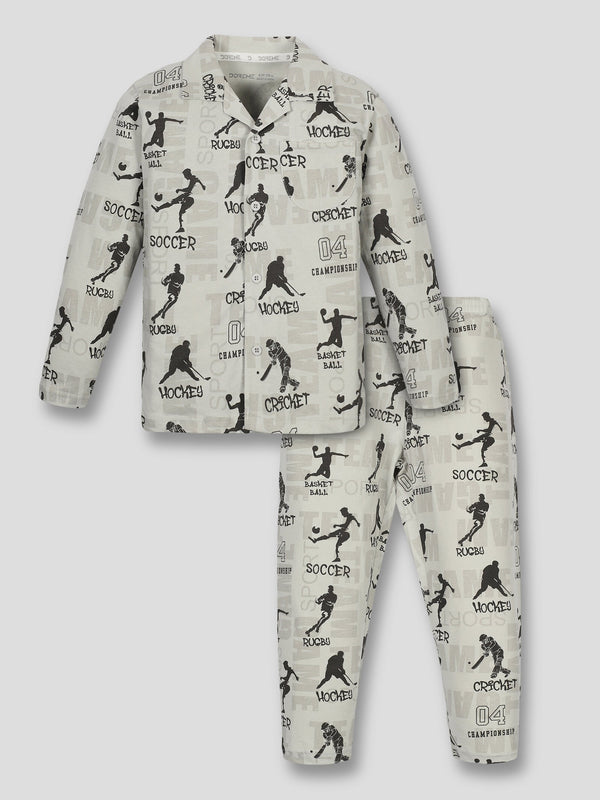 Boys Pyjama Set - Cricket Cloud