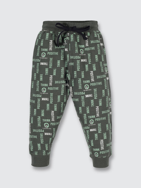 Boys All Over Print Joggers - Kelp Green