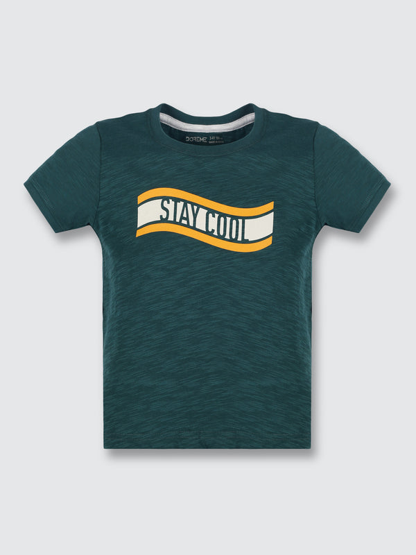 Boys Slub T-shirt - Cyprus Green