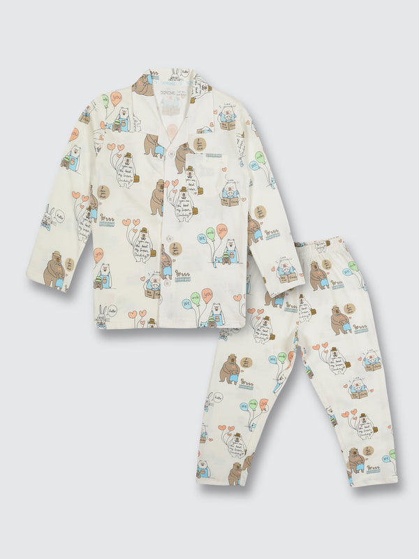 Boys Full Sleeve Pyjama Set - Orchid