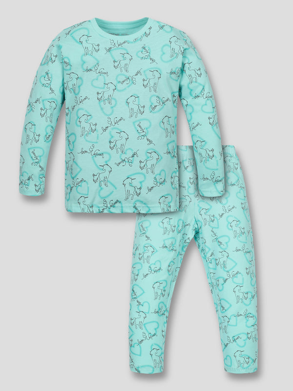 F/S  Pyjama Set - Water Green