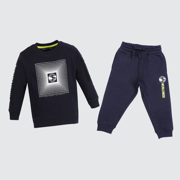 Boys Printed Co Ords - Space Navy