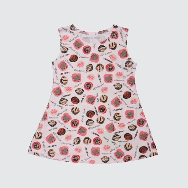 Girls Dresses - Chocolate Print