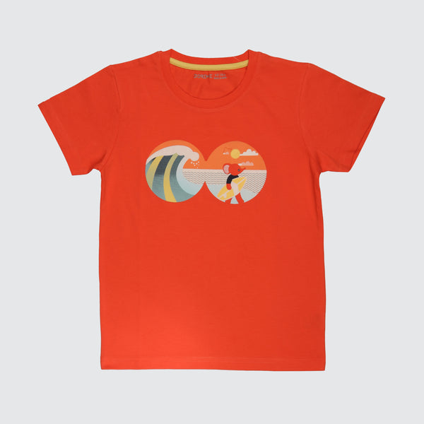 Boys T-shirt - Sunset Orange