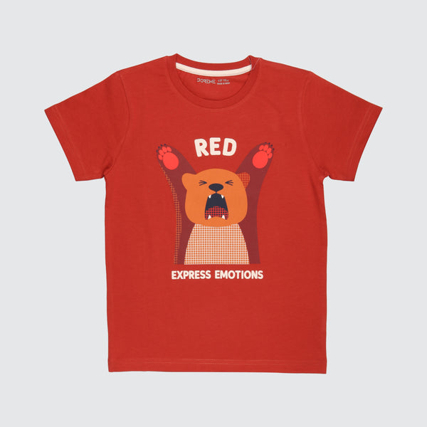 Boys T-shirt - Fire Red