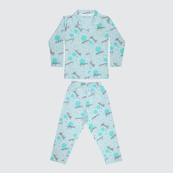 Girls Pyjama Set -  Baby Blue