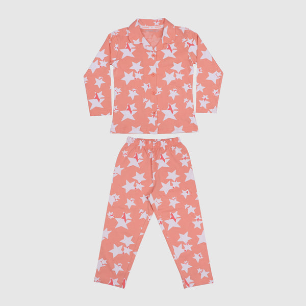 Girls Pyjama Set - Soch Peach