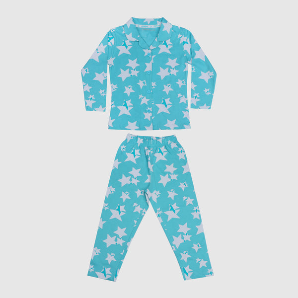 Girls Pyjama Set - Blue Green