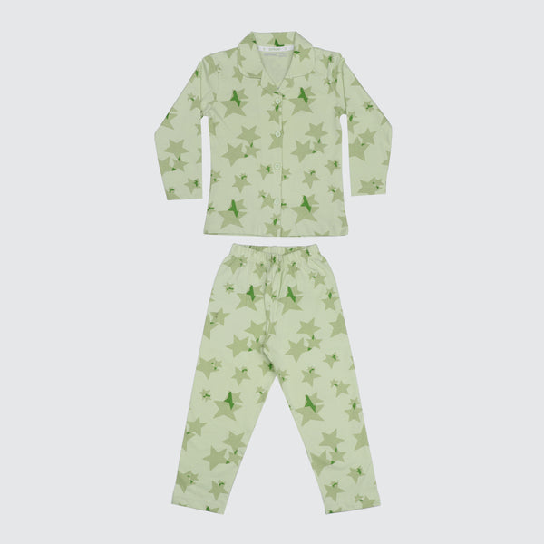 Girls Pyjama Set - Citrus Green