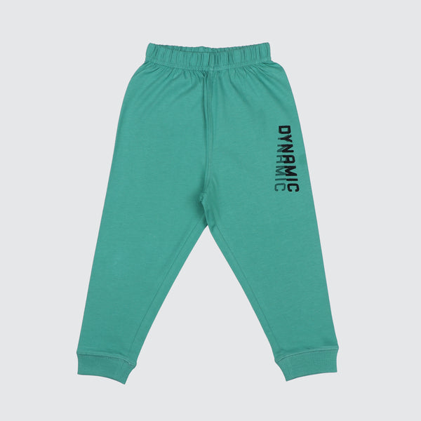 Boys Printed S/J Joggers - Castle Green