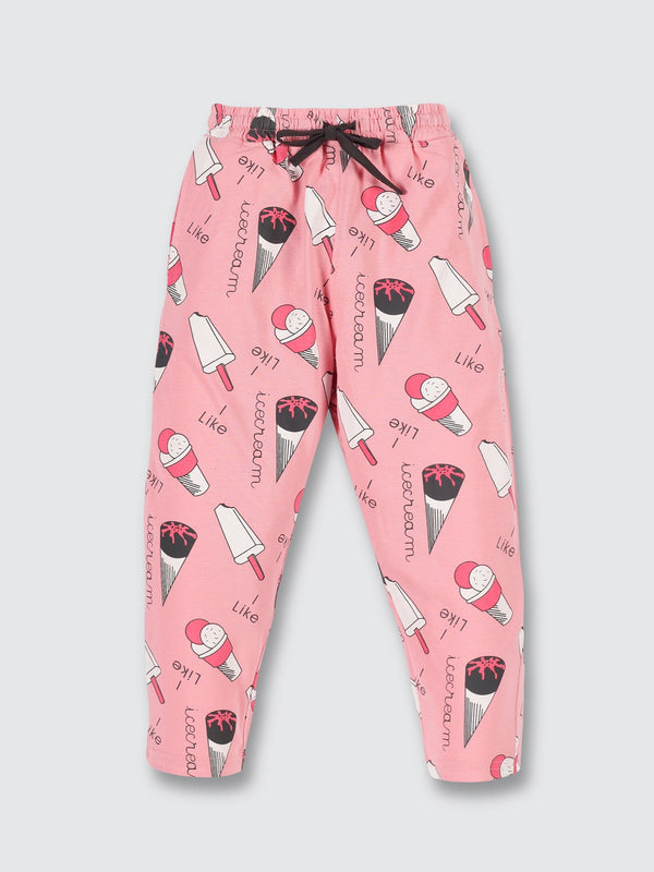Girls Printed Trousers - Blossom