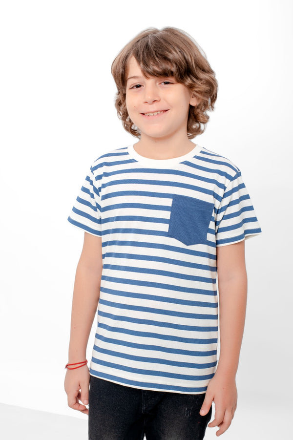 Boys Stripe T-shirt - Blue