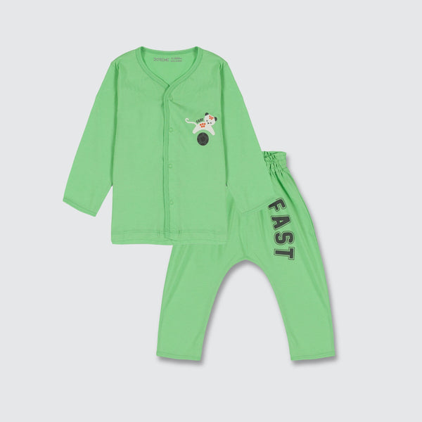 F/O Diaper Pant Set -Parakeet Green