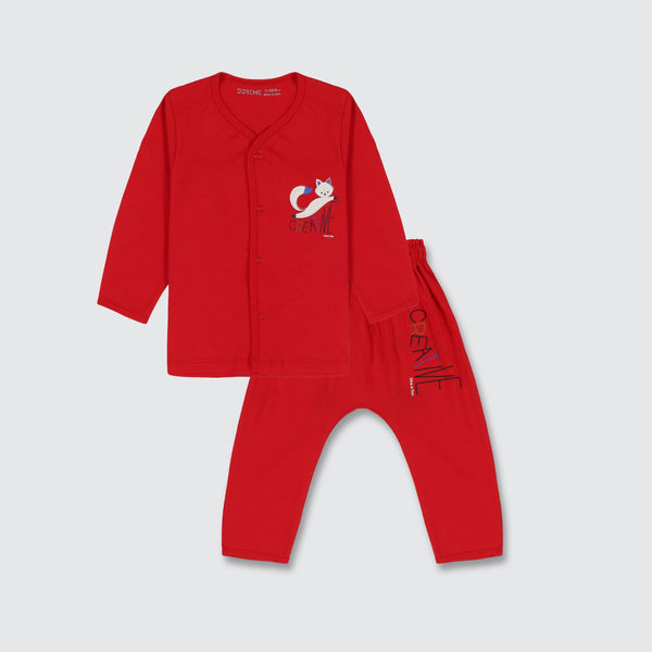 F/O Diaper Pant Set - Tark Red